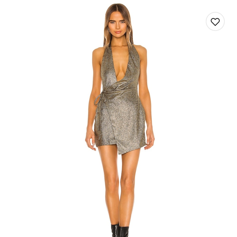 H:ours gold sparkle dress